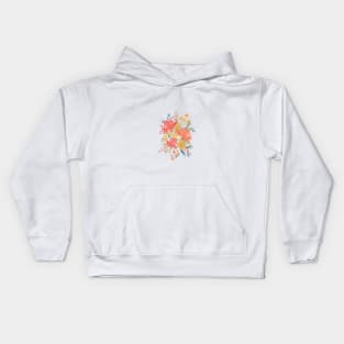 Australian Florals on Blue Kids Hoodie